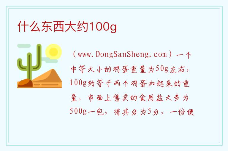 什么东西大约100g 