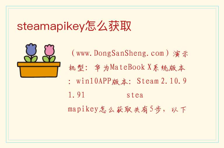 steamapikey怎么获取 