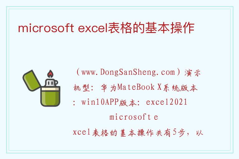 microsoft excel表格的基本操作 