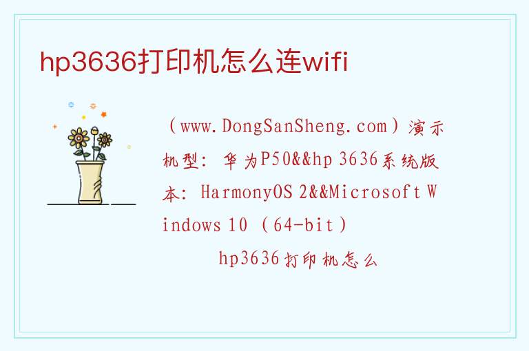 hp3636打印机怎么连wifi 