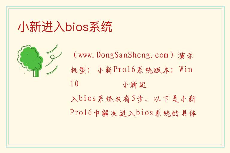 小新进入bios系统 