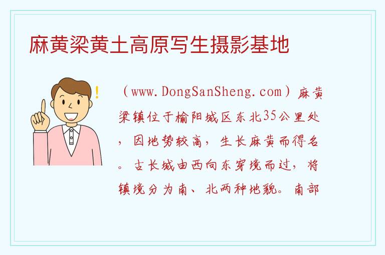 麻黄梁黄土高原写生摄影基地 陕西省榆林市榆阳区：麻黄梁黄土高原写生摄影基地旅游攻略