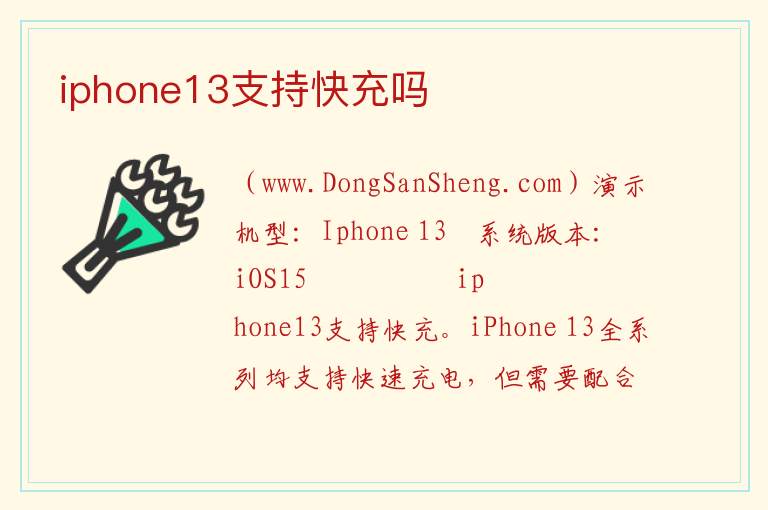 iphone13支持快充吗 