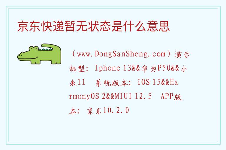 京东快递暂无状态是什么意思 