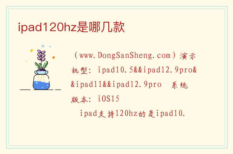 ipad120hz是哪几款 