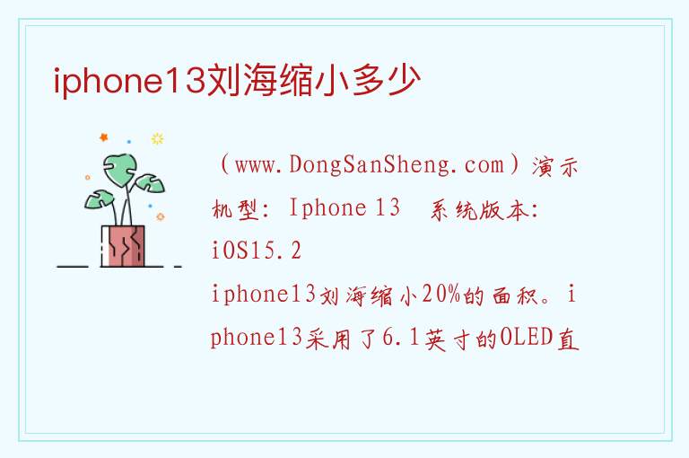 iphone13刘海缩小多少 