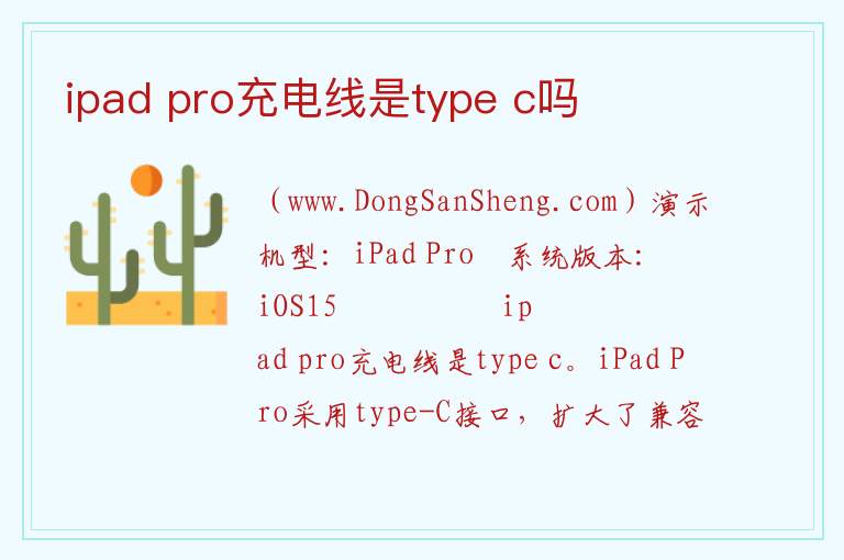 ipad pro充电线是type c吗 