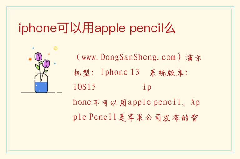 iphone可以用apple pencil么 