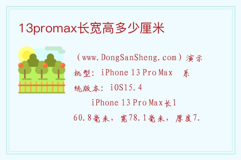 13promax长宽高多少厘米 