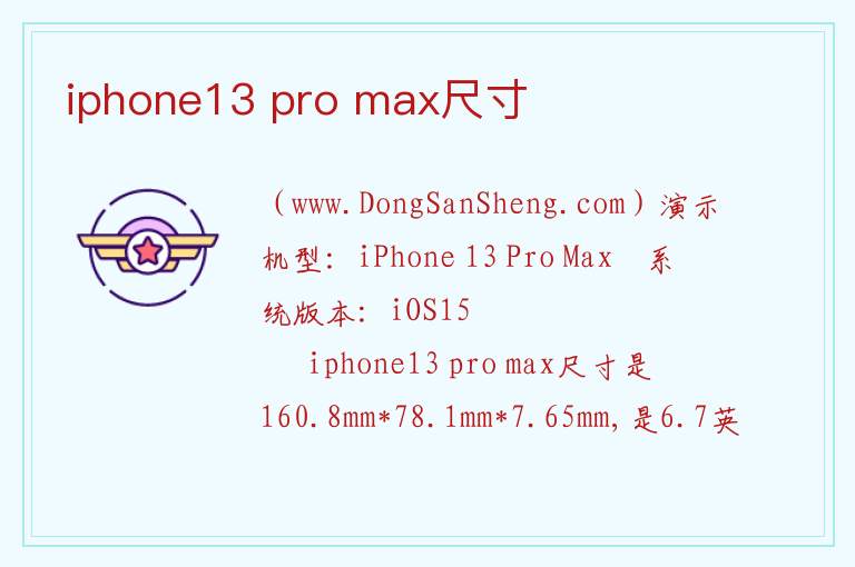 iphone13 pro max尺寸 