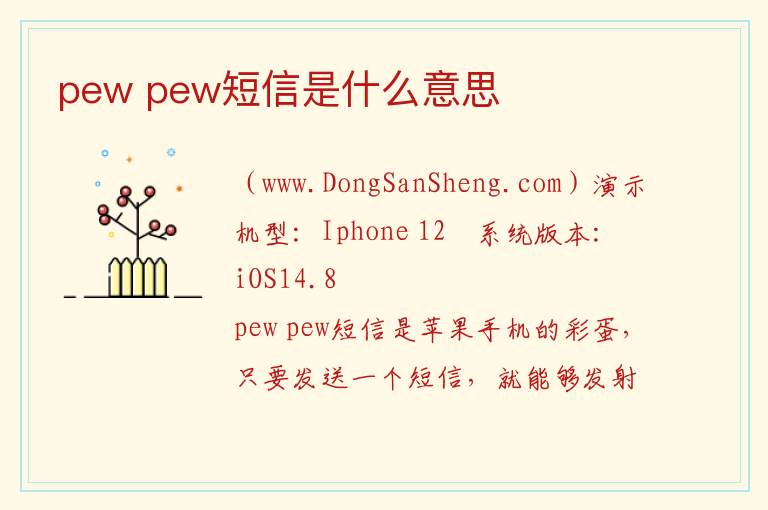 pew pew短信是什么意思 