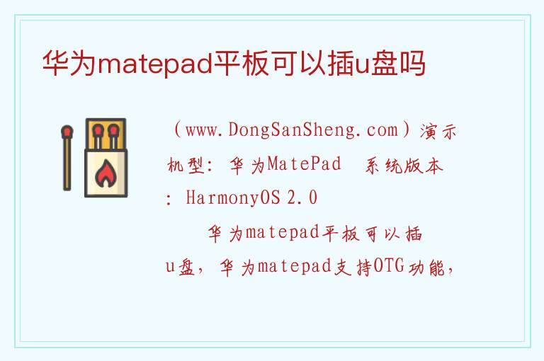 华为matepad平板可以插u盘吗 